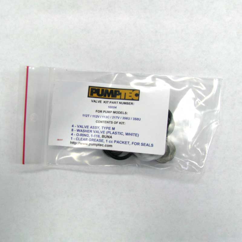 PumpTec 10004 Kit B Valve and Orings 112 113v 217v 348 356 360 replaces 10010 10012 and 10016 GTIN 10679065070647