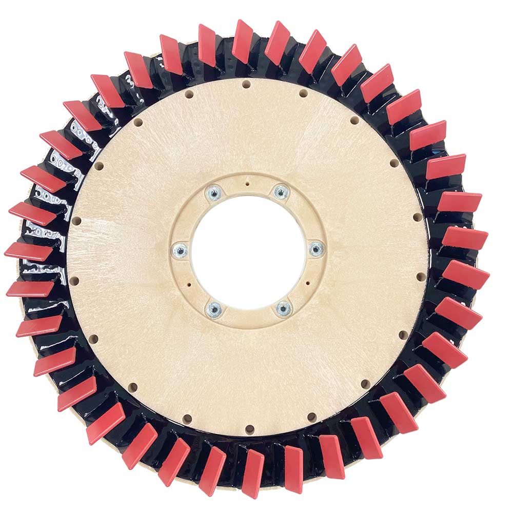 Malish 50817CW Diamond Devil Red Shine Tool For Floor Buffers and Auto Scrubbers 17in 36 Blades Clock Wise 6-15129-90817-7
