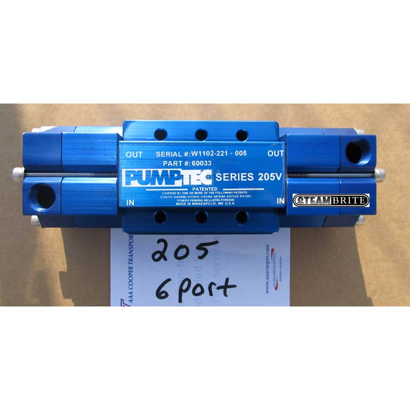 Pumptec 60033, 205V 207V Pump Head Only, (6-Ports)   500 - 800 psi 80273