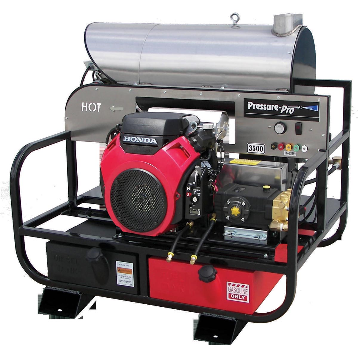 Pressure PRO Super Skid 6012PRO-10G HOT Washer 5.5gpm 4000psi 20Hp Honda Engine General Pump
