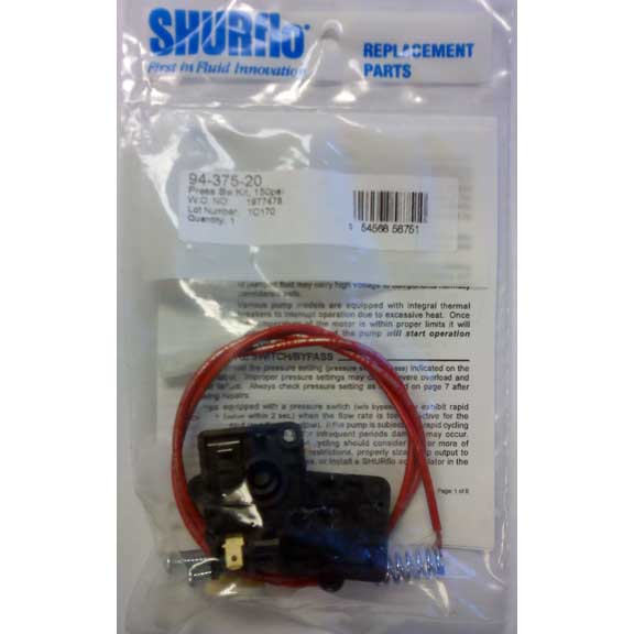 Shurflo 94-375-15, 80-100psi pressure switch, Viton Replacement for water pump, GTIN: 054568587497