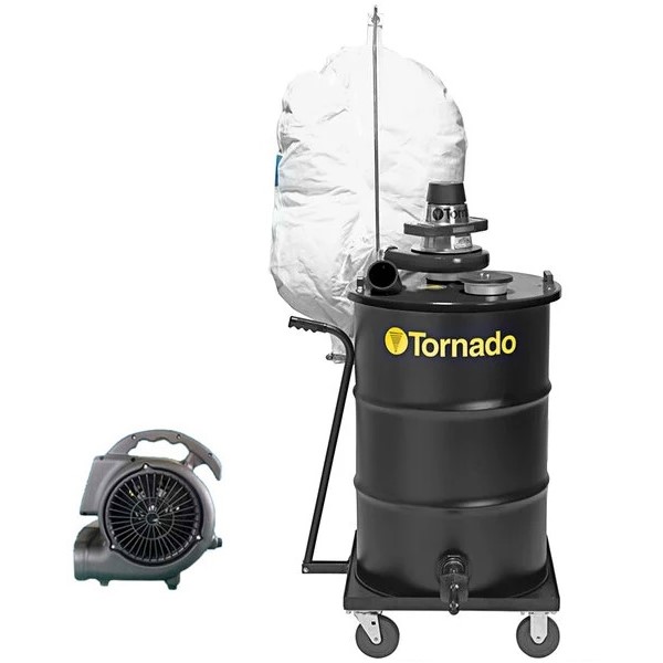 20231305 Tornado 95960 Taskforce 55 Gallon Jumbo Electric Wet / Dry Industrial Vacuum x 2 and Air Mover Freight included
