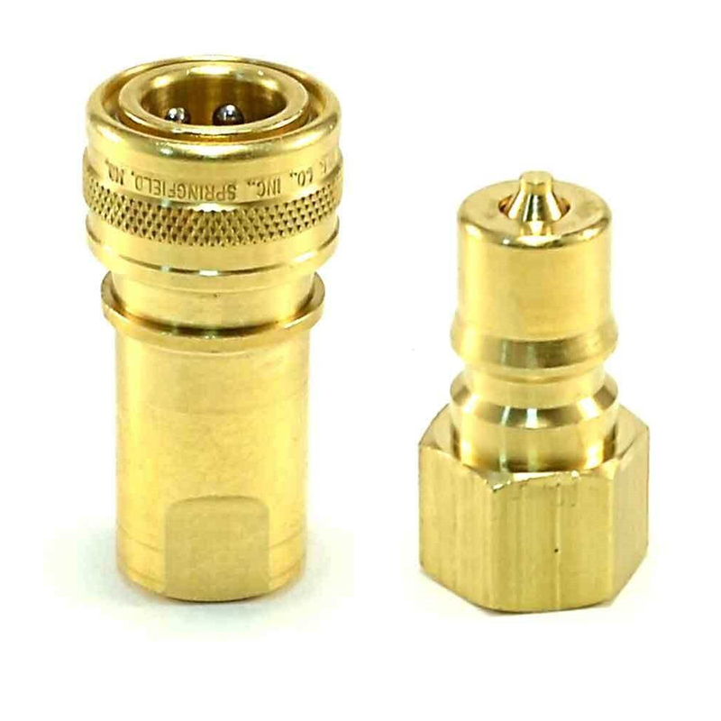 Foster FK2BH2B, QD 1/4in Male/Female Set, Brass Quick Disconnect, Compatible With Carpet and Tile Cleaning Machines