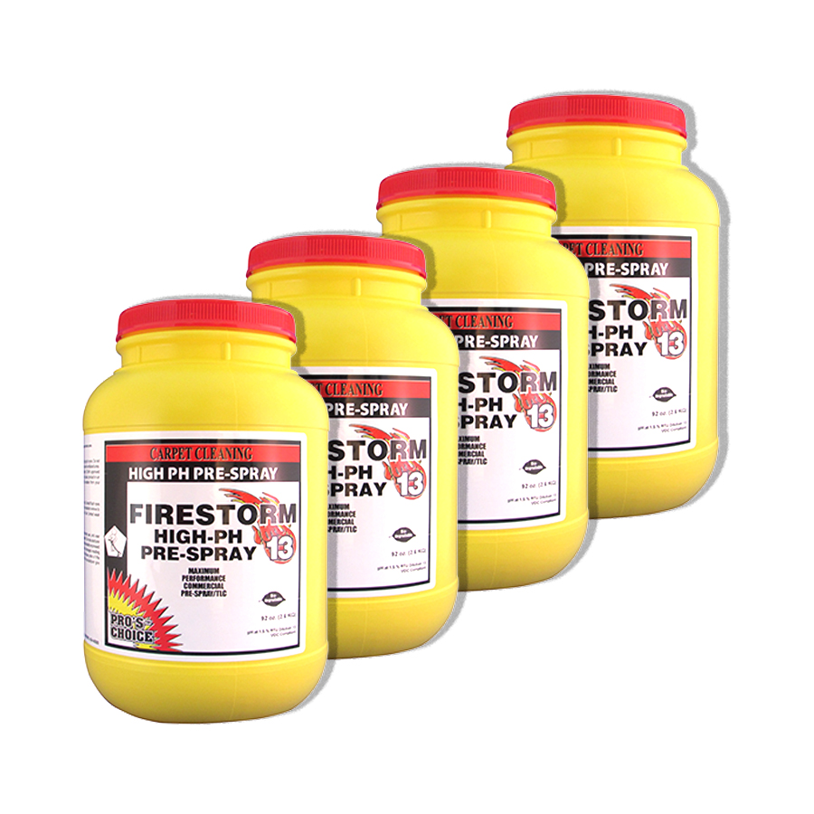 Pro's Choice 3054C FireStorm High pH Traffic Lane Cleaner and Prespray Powder 4 x 1 Jar Case