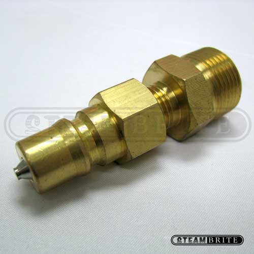 22mm Male Plug To 1/4in Brass Male, QD Quick Disconnect Adapter, 20130111
