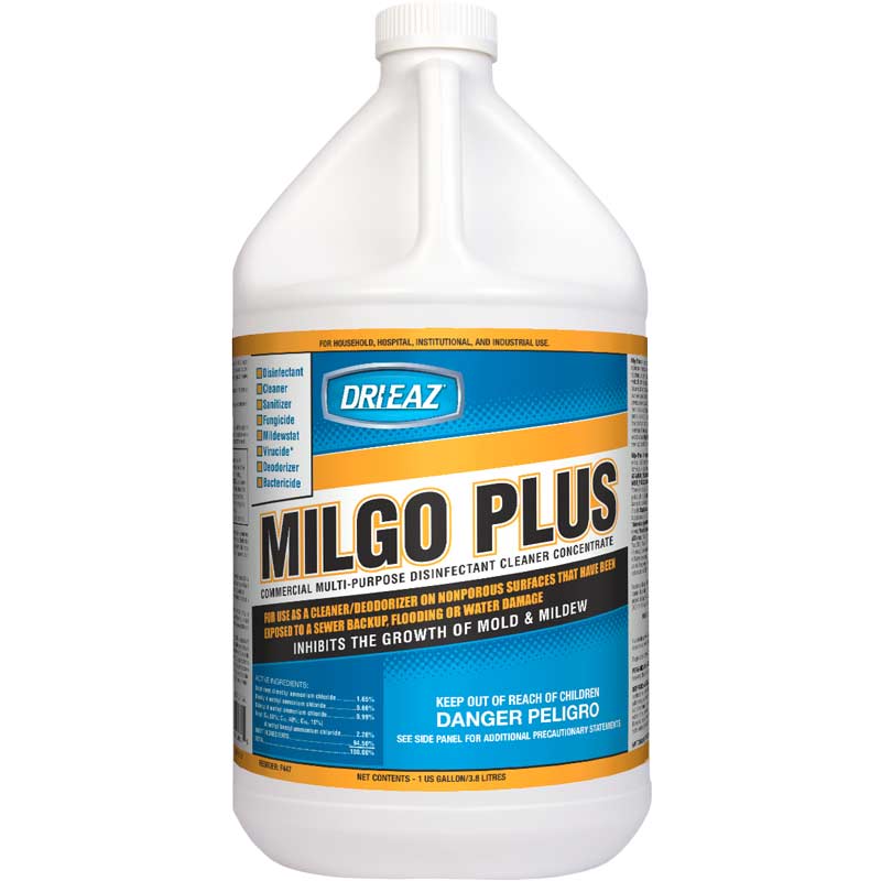 Drieaz F447 Milgo Plus 1 Gallon Chemspec Microban QGC Disinfectant UPC 689076133807  44151 - Limited Stock