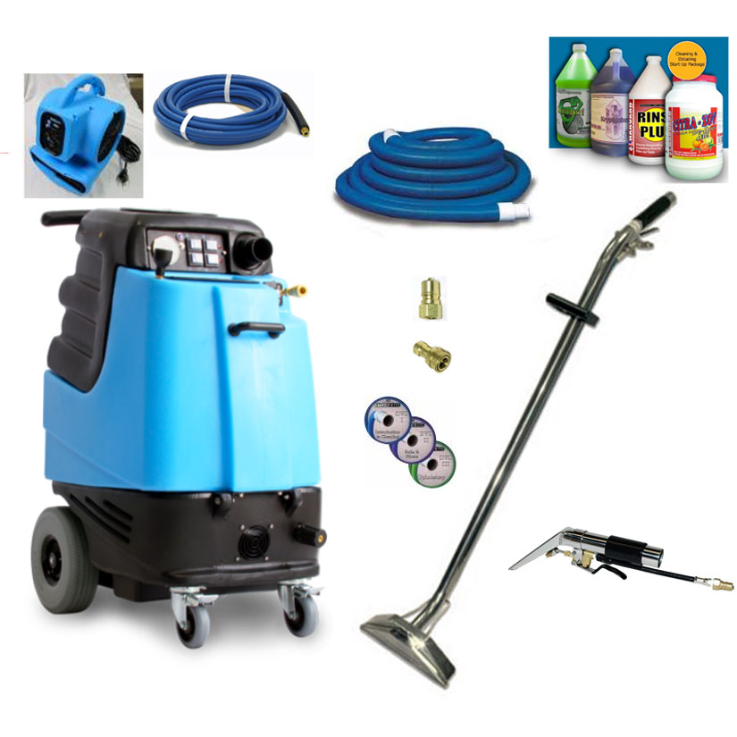 Mytee 1003DX Package Speedster Carpet Cleaning Extractor 12gal 500psi HEATED Dual 3 Stage Vacs Complete Starter Bundle