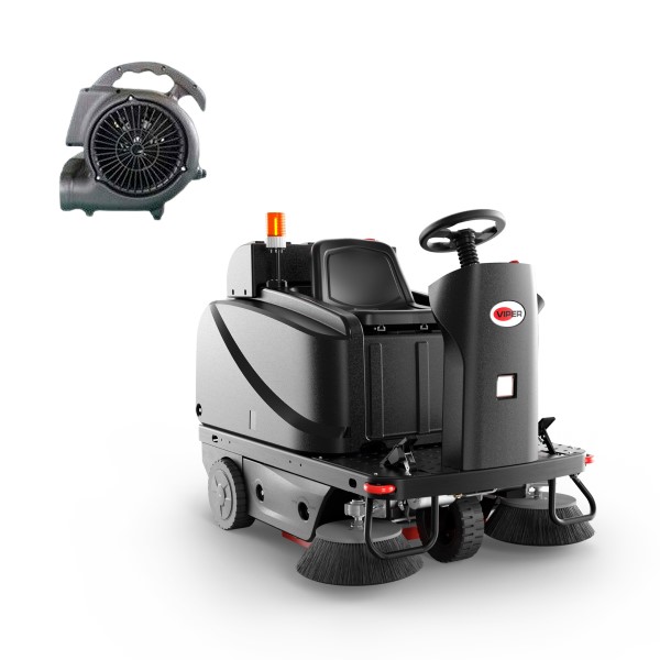 202413066 Viper ROS1300-242 51in Ride-On Sweeper 255 A/H AGM Batteries Air Mover and Freight Included