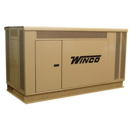 Winco PSS30-17 Packaged Standby Generator 30kW GM 3.0L Engine Liquid Cooled LP or NG Quieter 1800 RPM 240v 3-Phase