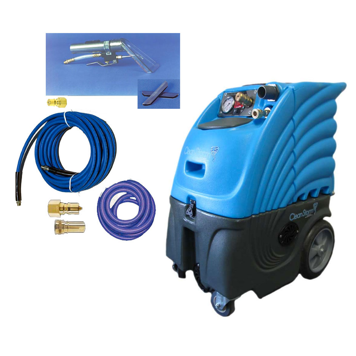 Clean Storm 6gal 300psi HEATED Dual 2 Stage Vacs, Hose Set Wand Upholstery Carpet Cleaning Machine, 6-2300-H Set Bundle