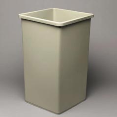 Rubbermaid Commercial RCP3569BRO Waste Receptacle BL 23 Gal Brown