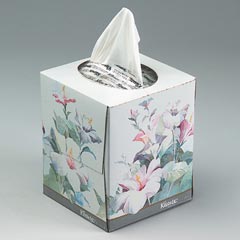 Kimberly Clark Kleenex Boutique Tissue White Floral Box