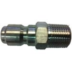 BE Pressure 87071390, Pressure Washer QD, 1/4in Mip X 1/4in Male Plug, Steel/Zinc 8.707-139.0 Quick Coupler,  85.300.109