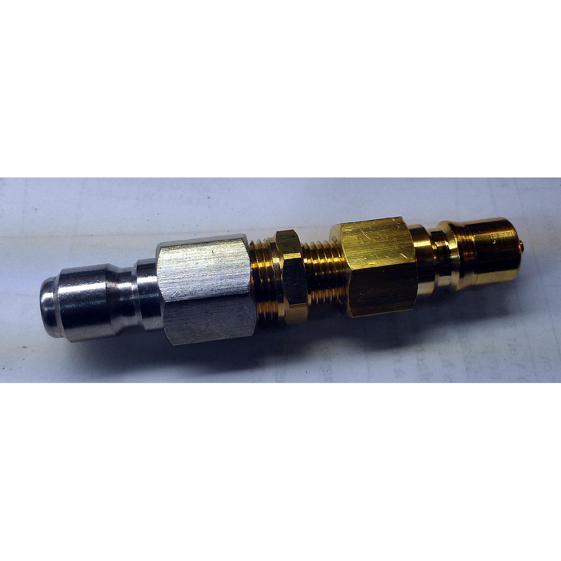 Carpet Cleaning 1/4in Fip Brass Male Nipple Stop Plug, TO Pressure Washing QD, 3/8in Fip X 3/8in Male Plug Nipple, 20141218