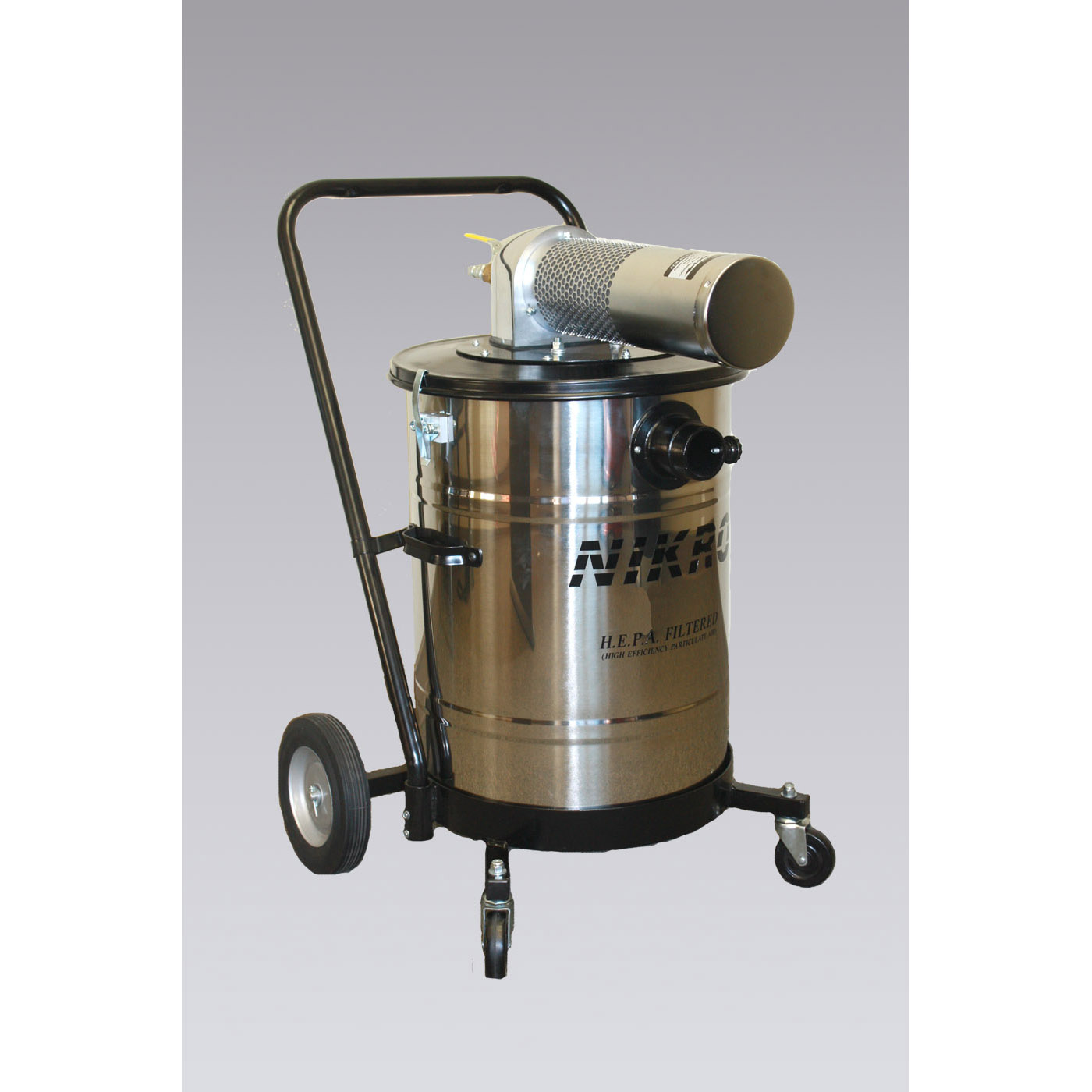 Nikro AHD15150-S - Stainless Steel Pneumatic Vacuum/ Compressed Air Powered Vacuum (HEPA)