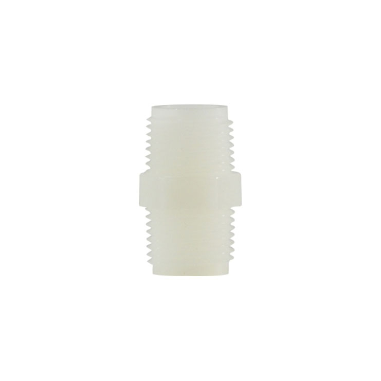 Plastic White Nylon High Temperature Hex Pipe Nipple 1/8 Inch Mpt 28611W