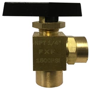 Panel Mount 1/4in Fpt 90 Degree Angle Brass Ball Valve 46878