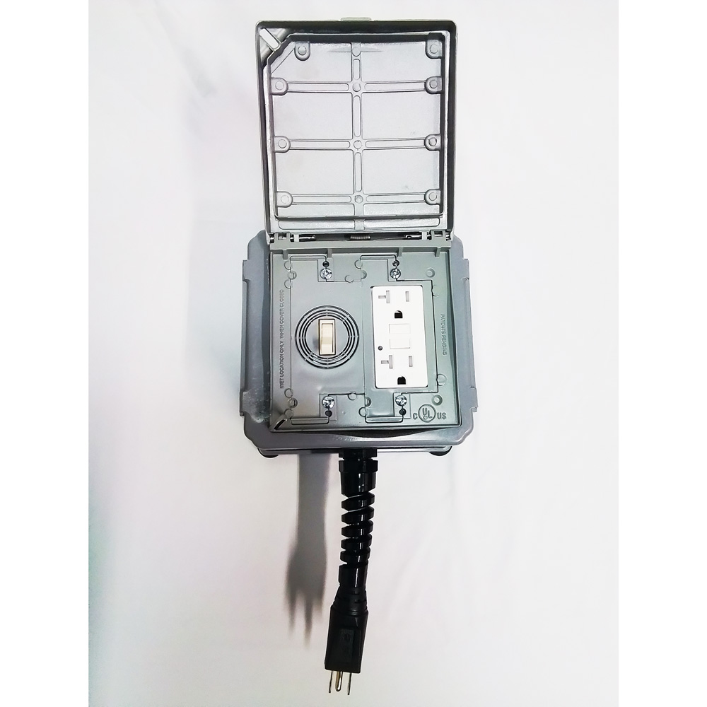 Add Commercial Surge Protection, GFCI and 20 Amp Breaker to Any 120 Volt Item 20240213 IP65 Rating