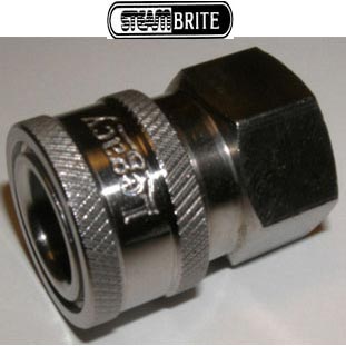 87071250, Pressure Washer QD, 3/8in Fip X 3/8in Female, Socket Coupler Stainless Steel, 8.707-125.0 Kaivac CPS39