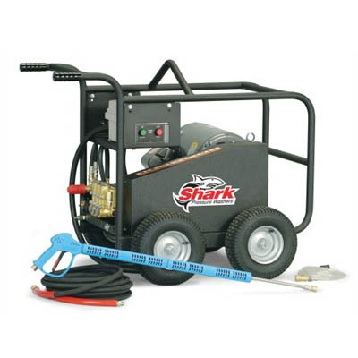 Shark Electric Driven Roll Cage Cold Electric Water Pressure Washer 5Gpm 5000Psi 26Amp 3 Phase 460 Volt 1.107-084.0