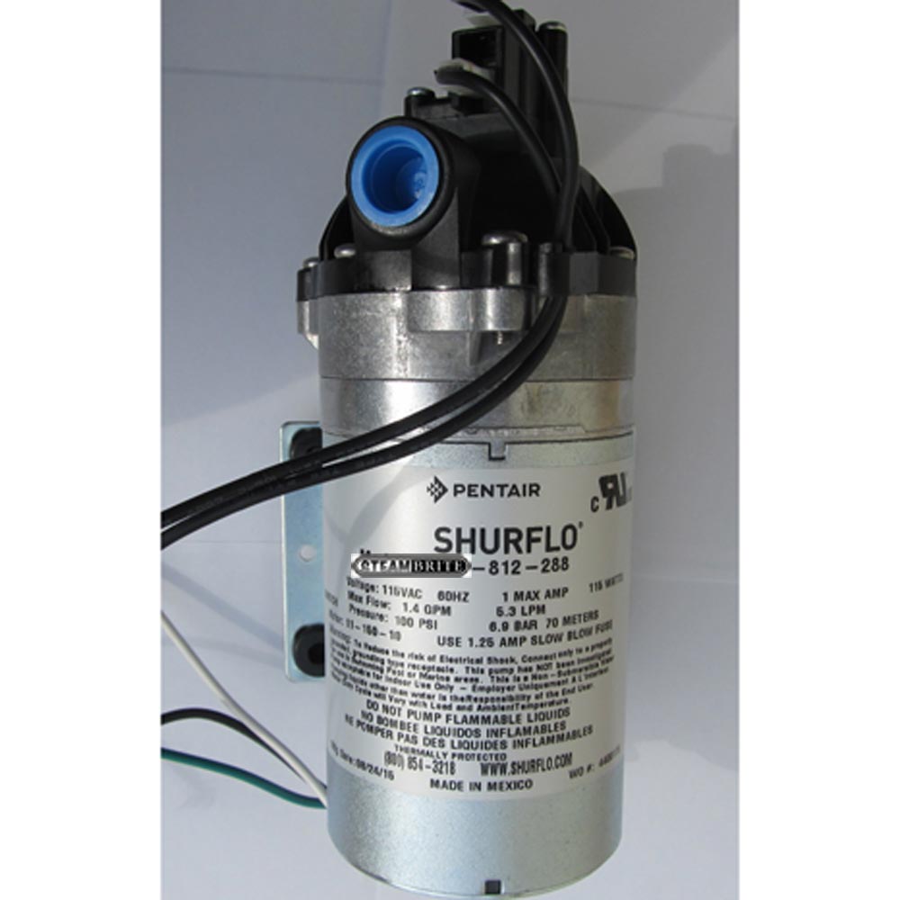 Shurflo 8006-812-288, Alternative 100psi 115volts Viton pump with Bypass, 1.4 gpm - Flow Flip left to right 120 degrees