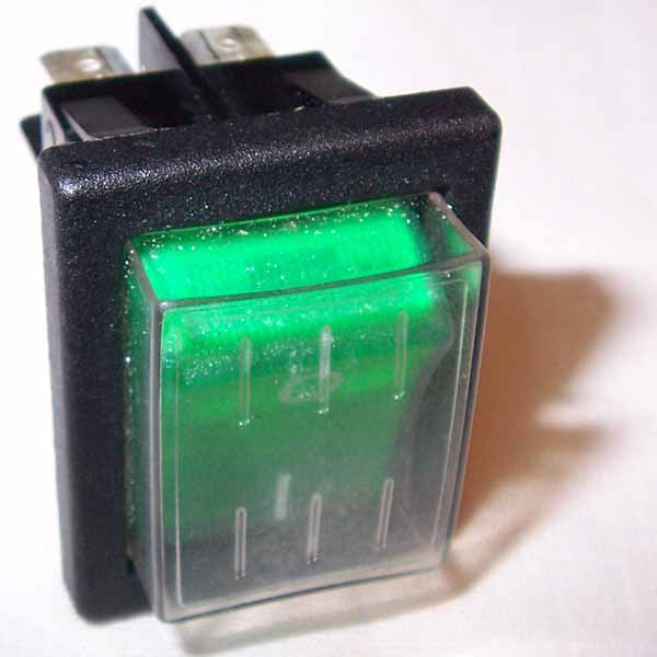 32-900195, Rocker Switch 2 Position On/Off, 4 pinned Mytee E515,  Sandia Plastic 10-0803, (usually RED) Kaivac 86162010