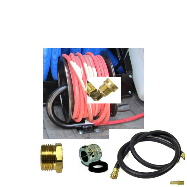 Clean Storm 20220527 Live Reel with 100 ft Hot Water Transfer Garden Hose 3/8in ID Hose with Jumper hose Included