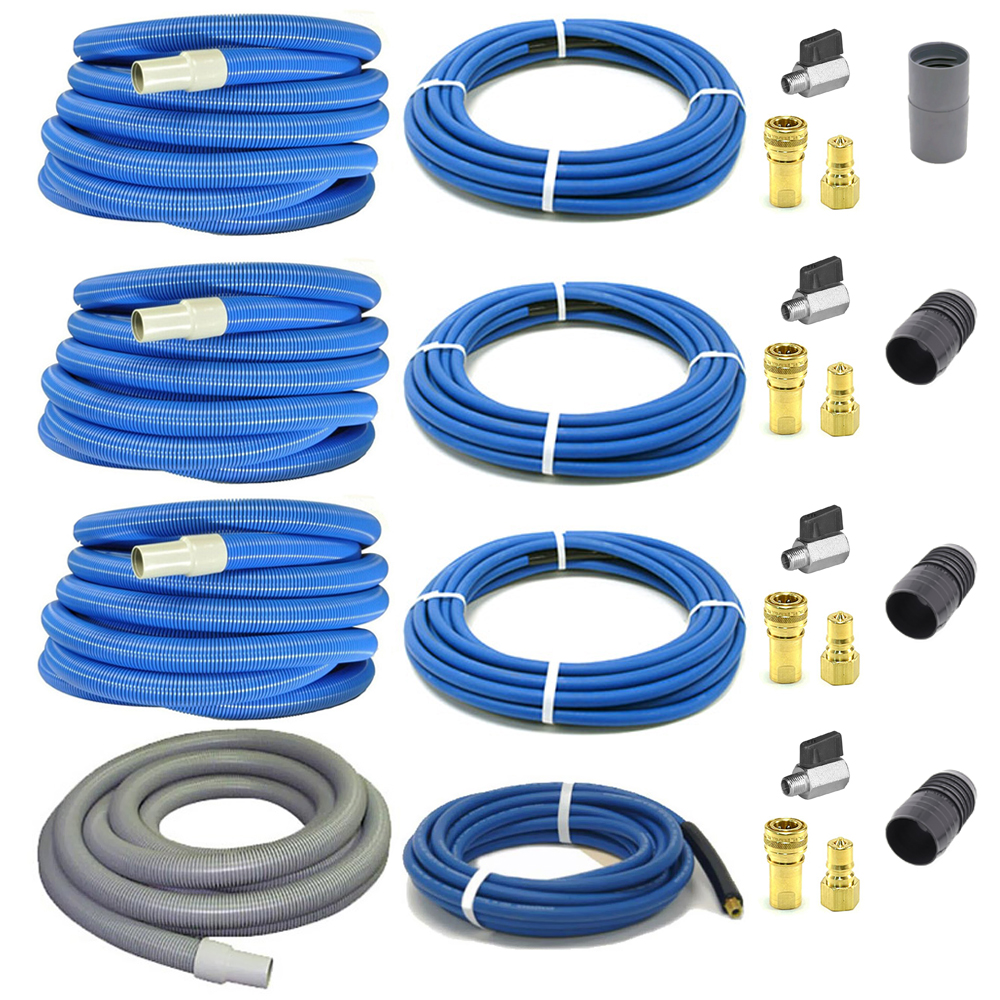 Clean Storm 20140222 Hose Set 165 ft 150 ft 2 in 15 ft 1.5 in Solution and Vacuum With Ball Valves Bundle