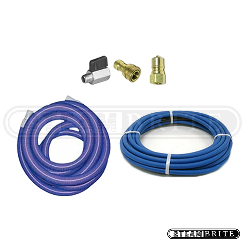 Clean Storm Hose Set 100ft (30 Meters) x 2.0in ID Vacuum and 1/4 in 3000 psi Solution with QDs and Ball valve installed 20150317