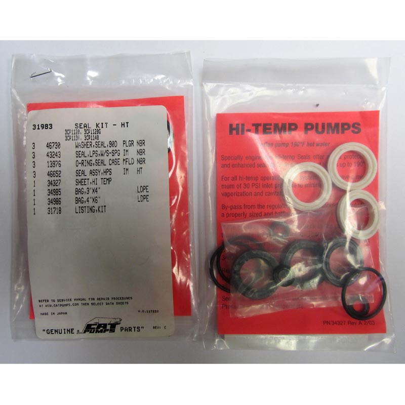 Cat Pumps Seal Kit 31983 Hi-Temp for 3CP1120 - 3CP1120G - 3CP1130 - 3CP1140