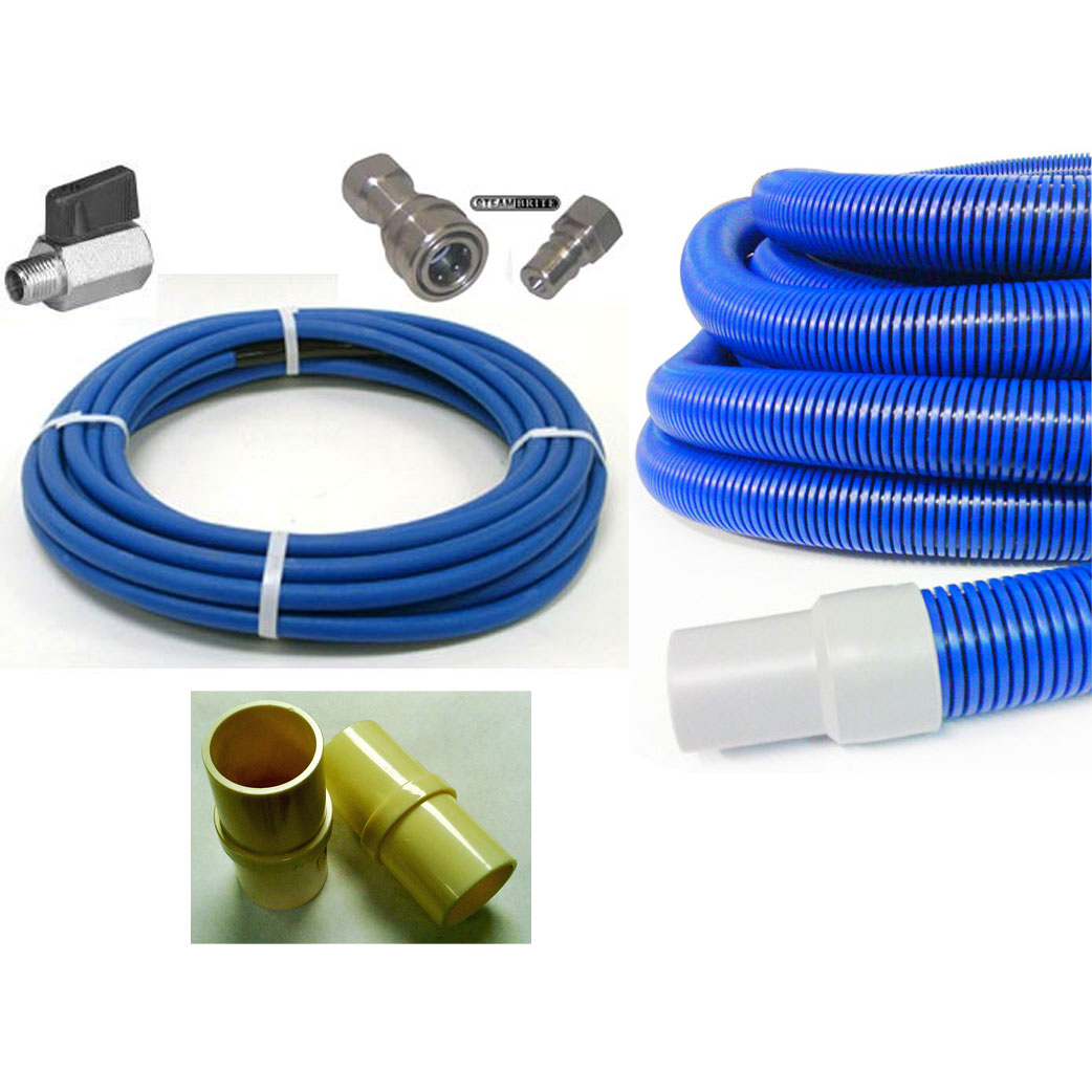 25 FT 1//4/" Solution Hose w// QDs 1.5/" Carpet Cleaning Extractor Vacuum /& 25 FT