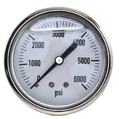 Gauge 0-6000 Psi W back mount 1/4 in connection  8.710-262.0