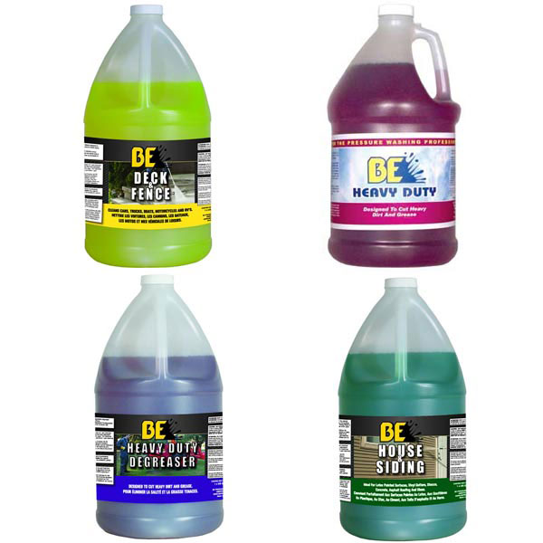 BE Pressure 85.490.054 Detergent Multi-Pack Contains House Siding Deck Fence and Car degreaser 4 gallons GTIN 777987126640