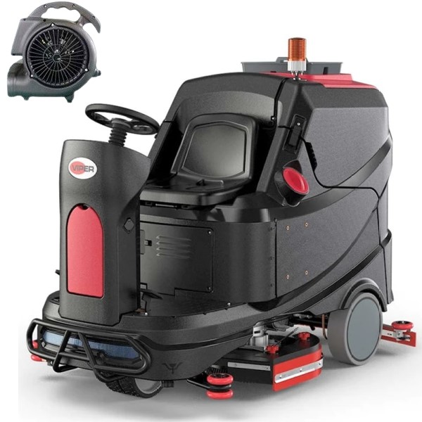 202413043 Viper AS1050R-312 39 in Ride-On Scrubber 312 A/H AGM Batteries Air Mover and Freight Included