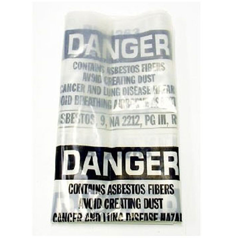Pullman Holt B524263 Poly Bag Disposable 12-15Gal 6ML 30x37 Asbestos Warning (102/86 vac) 591213301