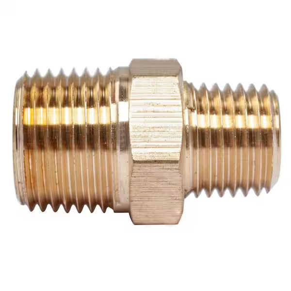 Mip Hex Reducing Nipple Brass BR132 1/4in Mip X 3/8in  8.705-227.0  Kaivac CSS119