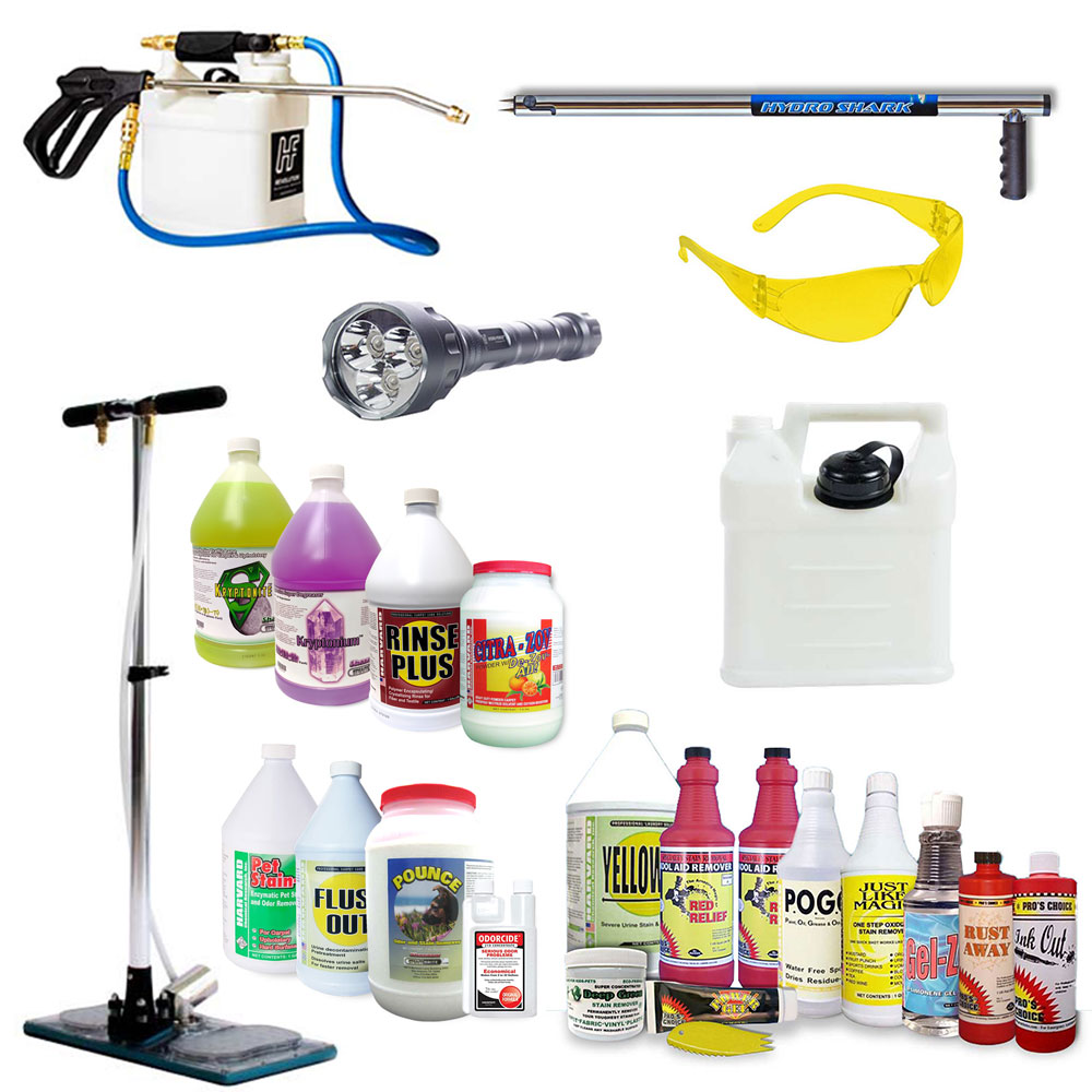 Clean Storm Business Package Starter Carpet Cleaning Injection Sprayer Urine Sensor Meter Spot Stain Chemicals