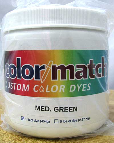 Color Match Carpet Dye - Medium Green - 1LB D08A-1D