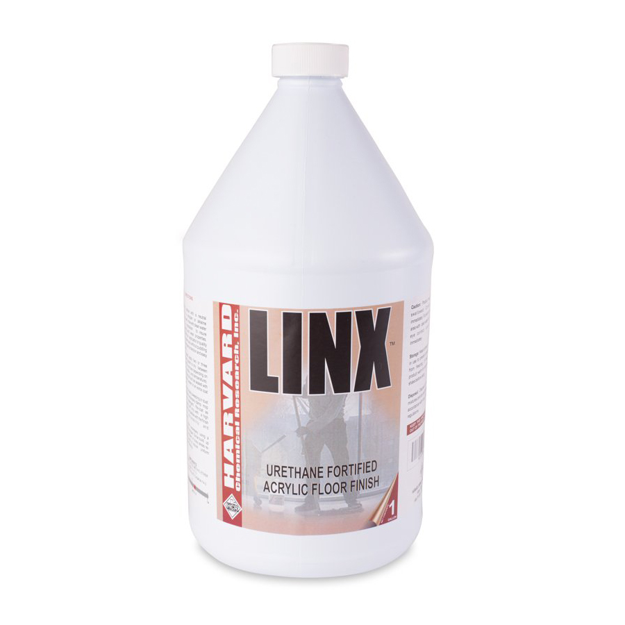 Harvard Chemical 350001 Linx 22 Percent Urethane Fortified Acrylic Floor Finish Slight Ammonia Fragrance 1 Gallon Bottle - 3500