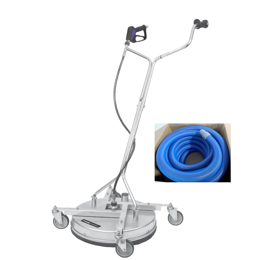 Mosmatic Surface Cleaner 21in Spinner Wand Vac Pick Up 5000psi Air Recovery Brush Guard Vacuum Hose Combo 20231328