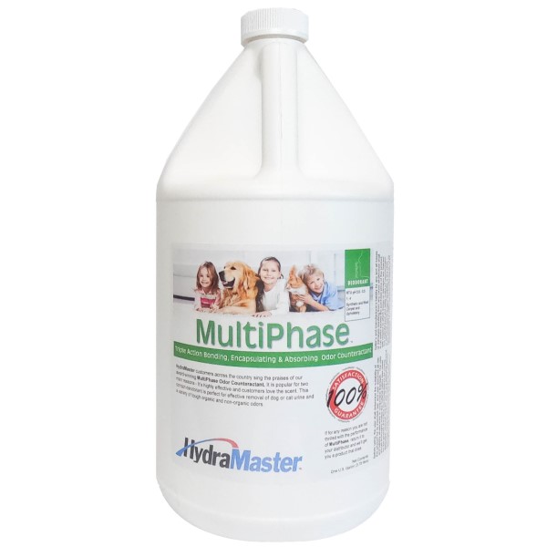 HydraMaster MultiPhase Deodorizer Triple Action Bonding, Encapsulating, and Absorbing Odor Counteractant 4 x 1 gallon Case