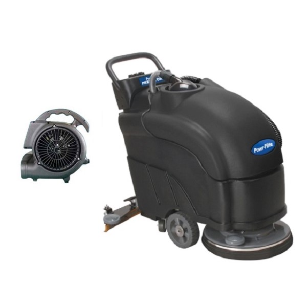 202313110 Powr-Flite PAS20BA-BC Predator PAS20E 20 inch Corded Walk Behind Disc 8 gal Floor Scrubber and Air Mover Freight Included
