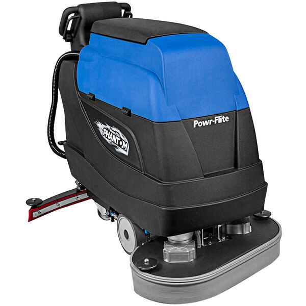 Powr-Flite PFS28 28 inch Battery Powered Cordless Walk Disc Behind Floor Scrubber 21 Gallon Capacity Freight Included