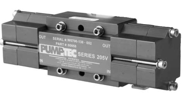 Pumptec 205V Pump Head Only (5-Port) 500Psi Fits Century 400 60032
