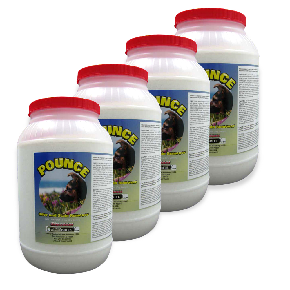 Shazaam SBM129-4 Pounce Odor Stain Remover Case 4-7 lb jars