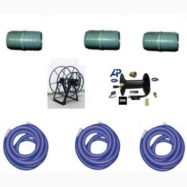 Truckmount Live Reel System Triple reel with 160 ft HOSES 20170330 (Includes 3000 psi Hoses)