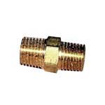 Brass Hex Nipple 3/8in Male X 3/8in Male Pipe thread Brass BR074 28213L  8.705-228.0