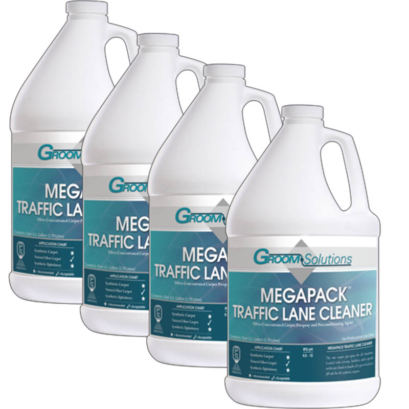 Groom Industries Megapack Traffic Lane Cleaner - Case of 4 Gallons