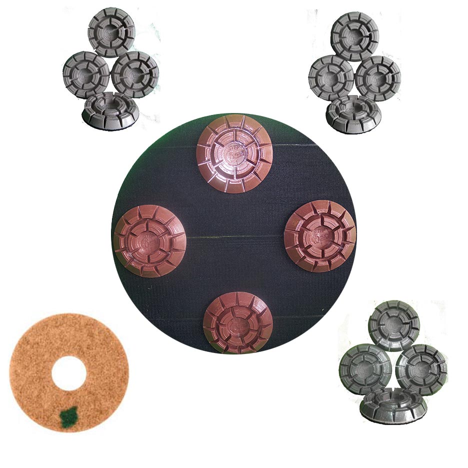 Innovative Surface Solutions Cheetah Puck Steps 1 to 5 Starter Kit Diamond Resin Honing Disks Freight Included