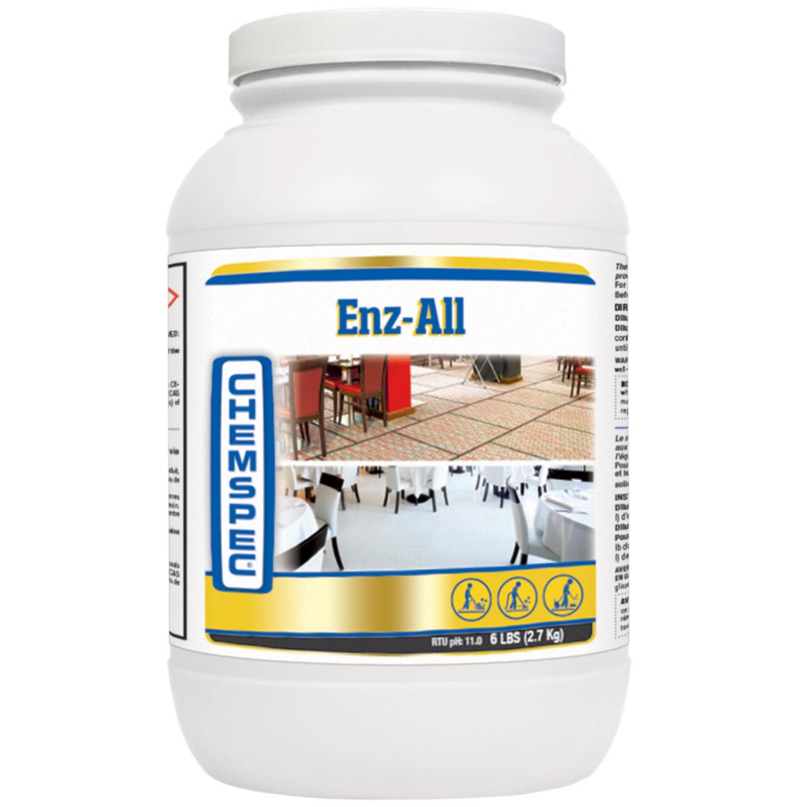 Legend Brands 116331 Chemspec C-EA24 Enz-All Powder Clean 24 lbs /Case 4/6 lbs Jars Enzall Freight Included